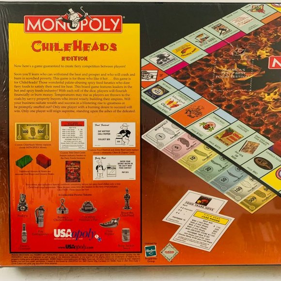 Vintage Monopoly Chile Heads Edition Board Game Hasbro USAopoly New Sealed - Picture 6 of 7